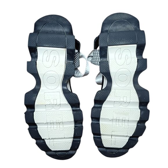 Sorel Kinetic Impact Strap Sandals Women’s 8.5 Gray Platform Chunky Wedge Sporty - Picture 8 of 10